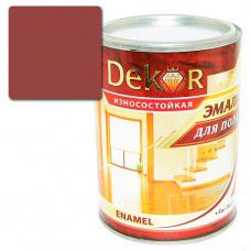 Эмаль для пола DEKOR 0.8 кг (каштан)