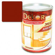 Эмаль для пола DEKOR 0.8 кг (красно-коричневая)