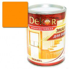 Эмаль для пола DEKOR 0.8 кг (желто-коричневая)