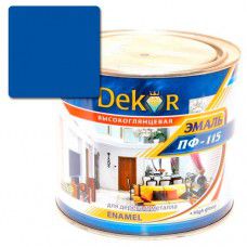 Эмаль ПФ-115 DEKOR 1.8 кг (синяя)