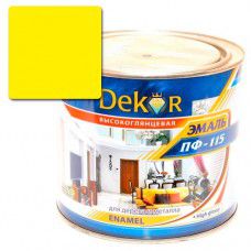 Эмаль ПФ-115 DEKOR 1.8 кг (желтая)