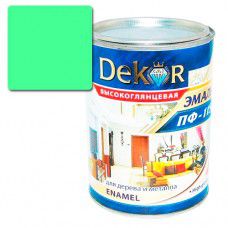 Эмаль ПФ-115 DEKOR 0.8 кг (салатовая)