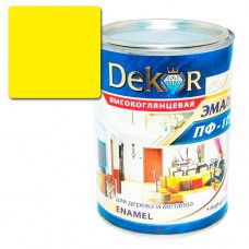 Эмаль ПФ-115 DEKOR 0.8 кг (желтая)