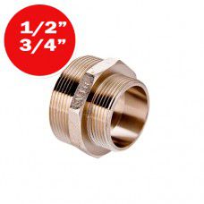 Переходник 1/2"х3/4"  наружная/наружная резьба