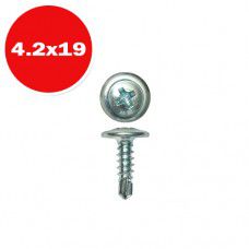 Саморез с прессшайбой цинк со сверлом 4.2х19мм  50шт.